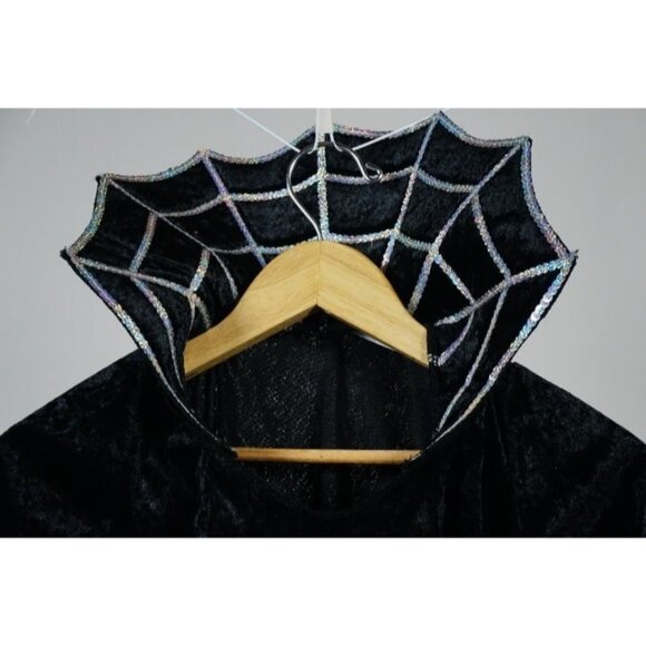 Child Spiderella Black Velvet Halloween Costume Size 4-6 - Picture 3 of 4